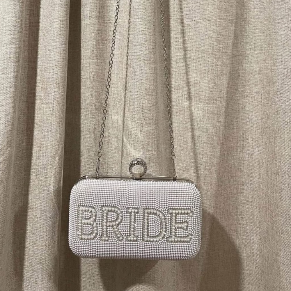SOLD! —- Elegant White Bridal Clutch